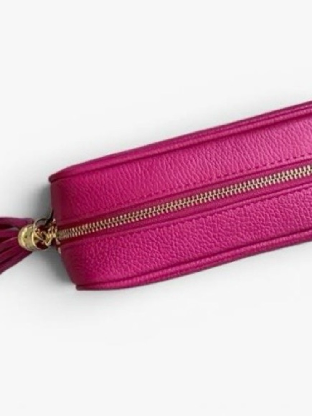 GiGi New York Fuchsia Leather Crossbody in Magenta